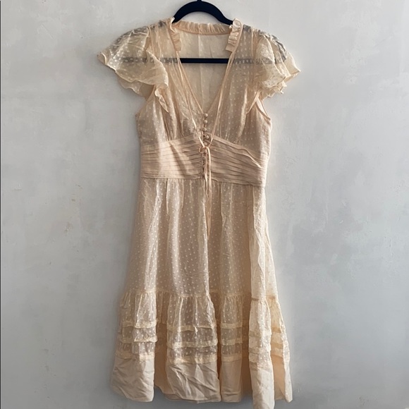 BCBGMaxAzria | Dresses | Bcbg Peach Chiffon Dress | Poshmark